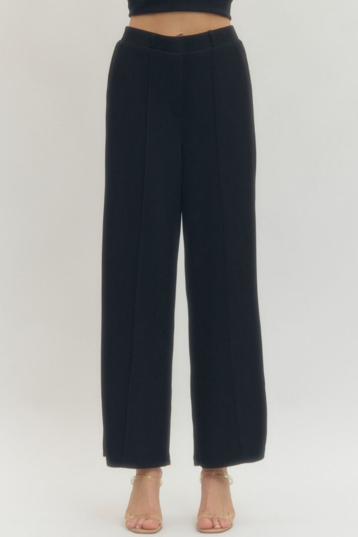 Knit Wide Leg Pull On Pant