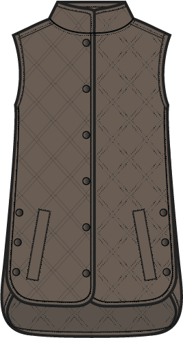 QUILTED COTTON WINDJAMMER VEST S26H