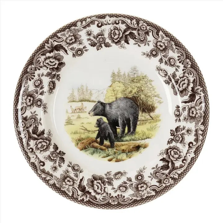 Woodland Salad Plate Black Bear