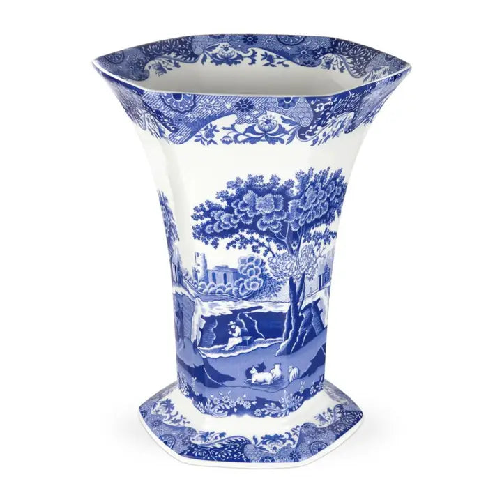 Blue Italian Hexagonal Vase - Thumbnail 3