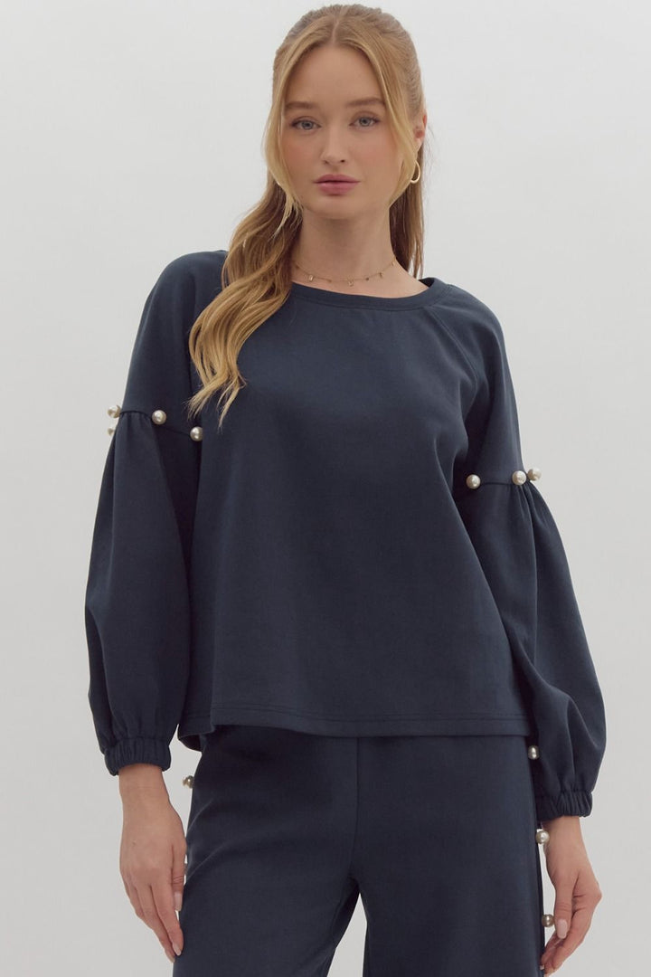 The Kerry Top with Pearl Detail