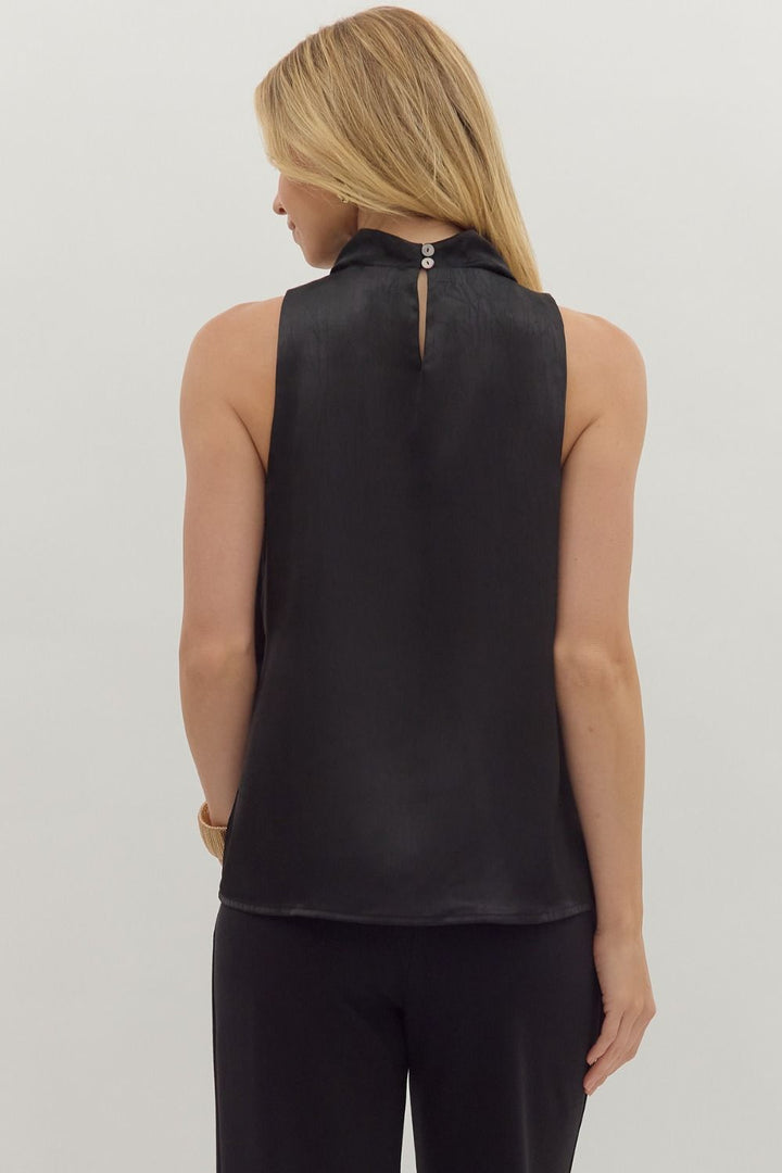 Night Out Black Light Weight Sleeveless Top
