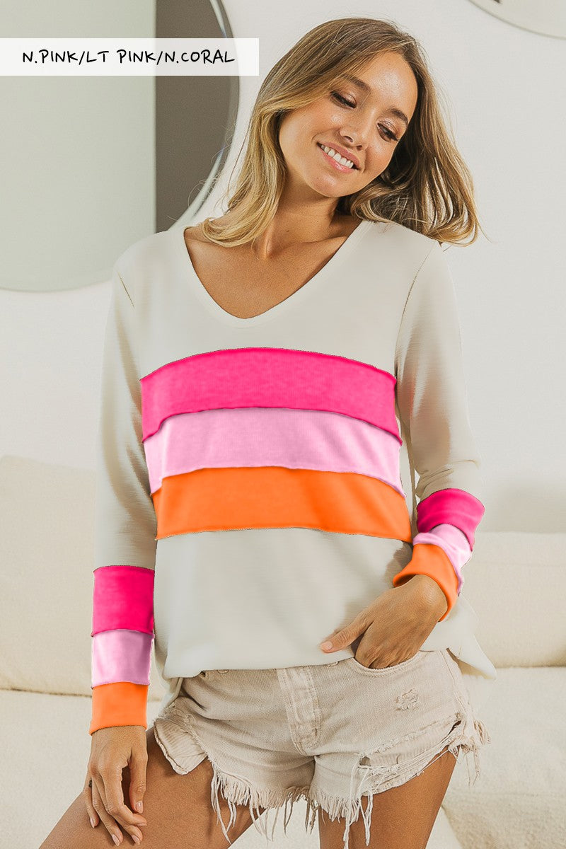 Bia French Terry Colorblock Top