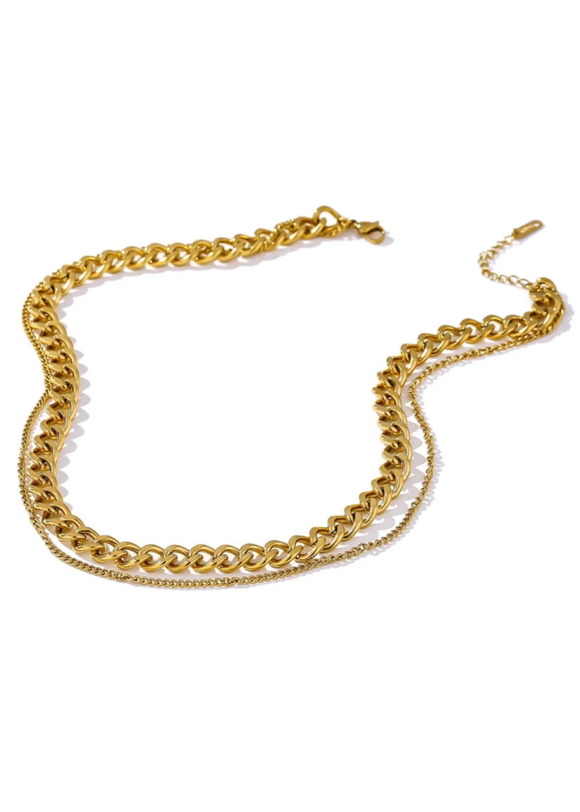 Hjane Jewels Double Strand Necklace Gold