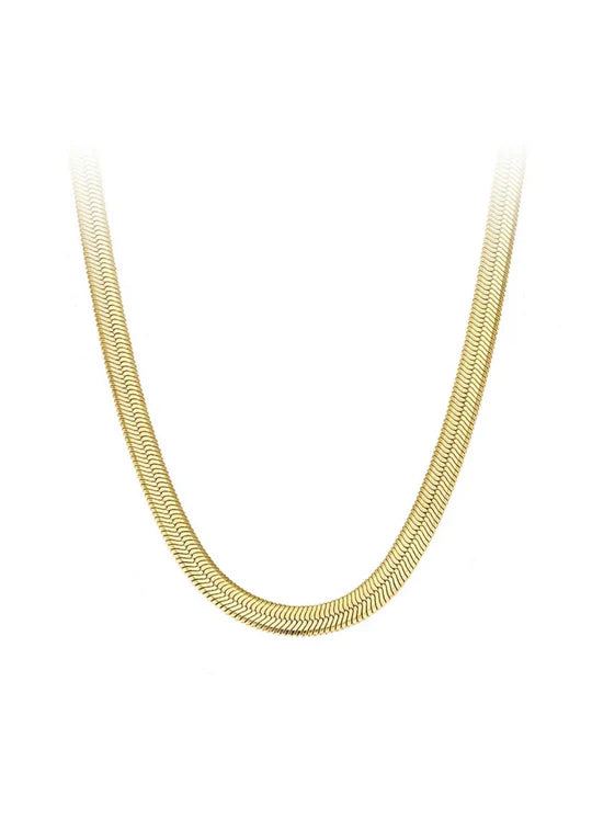 Hjane Jewels Herringbone Necklace 7MM Gold