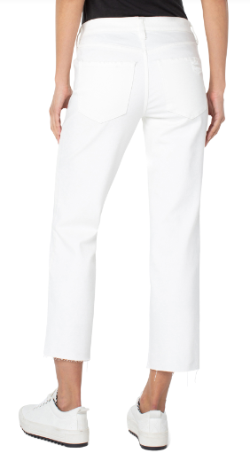 Liverpool Kennedy High-Rise Crop Straight Leg Pants 27" - Viscose Nylon Elastane Pull-On