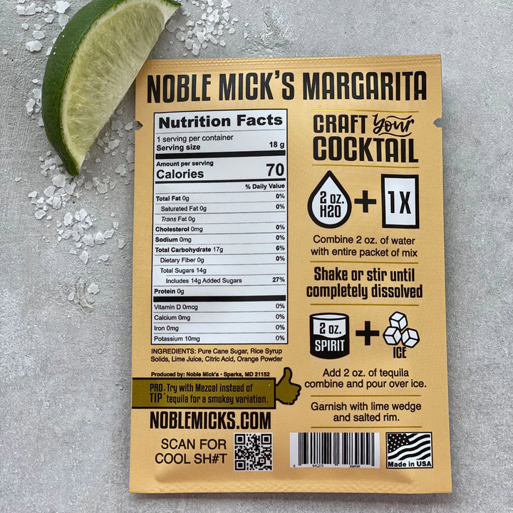 Noble Mick's Single Serve Craft Cocktail Mix